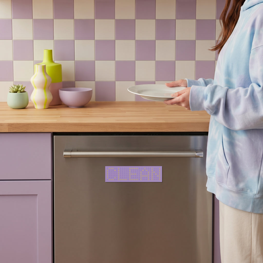 NioDots Dishwasher Sign - Purple/Yellow